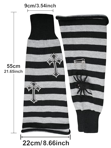 Image of Lebaley Kawaii Leg Warmers Y2K Harajuku Legs Warmer for Girls Women Lolita Accessorie Gothic Long Sock Winter Ankle Warmers