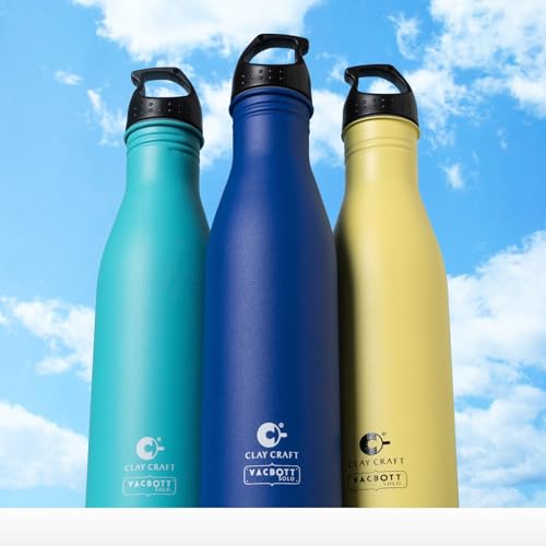 Image of CLAY CRAFT VACBOTT Skipper Single Walled Non Insulated Water Bottle-850ML, 1-Piece(Green) Leak Proof | Easy Grip |Easy to Carry| Gym Bottle | Home | Kitchen | Hiking | Treking Bottle | Travel