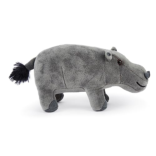 Zappi Co 100% recyceltes Plüschtier, Nilpferd (23cm Länge) Weiches, kuscheliges, umweltfreundliches Tiersammlung für Neugeborenes Kind Erstes Kind