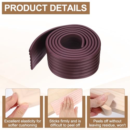 Protection d'angle de meuble marron 2m avec 10 coins de finition