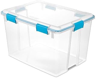 Storage Tote, Clear, Polypropylene, 24 in L, 18 in W, 15 1/4 in H, 20 gal Volume Capacity