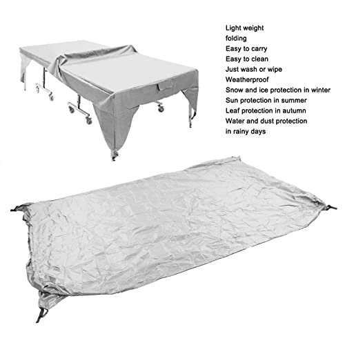Funda impermeable para mesa de ping pong que repele el agua con su capa plateada protectora 4