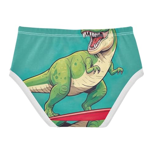 Cotton Girls Underwear Toddler Cool Green Rex Dinosaur Teal Girl Panties Cute Animal Underpants Briefs 2t2