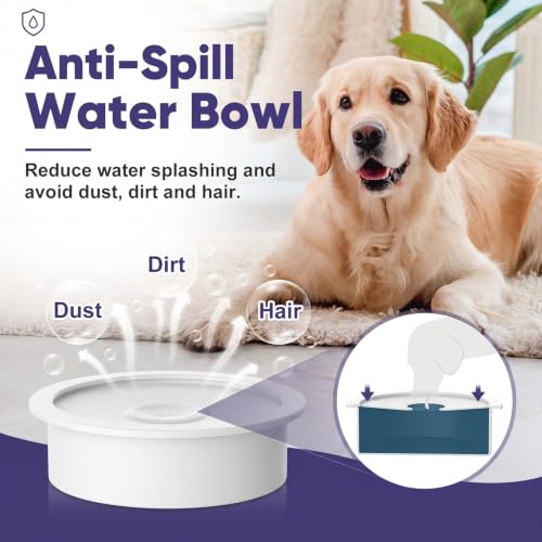Image of XIAZ Elevated Dog Bowls Large Breed Raised Dogs Bowl Stand Large /Medium Sized Dog Slow Feeder Dogs Bowls Food Water Stands 5 Heights Adjustable 9 /11 /12 /14in Pet Feeder Dish Station