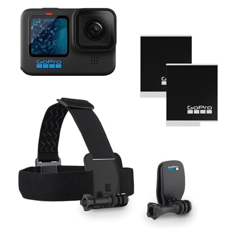 GoPro HERO11 Black Bundle - Includes HERO11 Black Camera, Head Strap + QuickClip, and Enduro Battery (2 Total) Cover