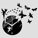 * STYLISH LOOK CLOCK - La superficie a specchio acrilico e l'effetto 3D rendono la tua stanza lussuosa, un perfetto orologio da parete per la casa o l'ufficio
