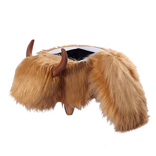 Gia Kids Ottoman With Storage, Foot Stand And Wooden Legs, Macgregor Highland Cow, Brown #TOP5