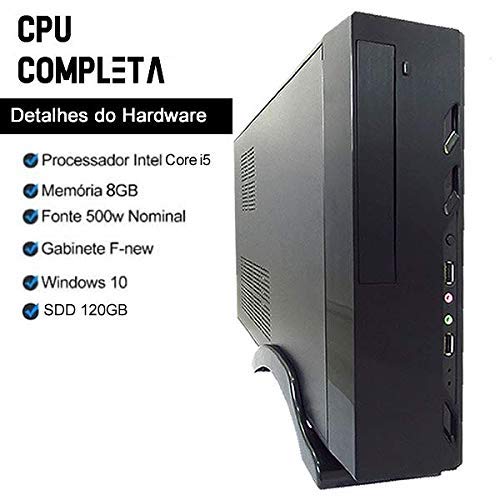 Computador Cpu Intel Core i5 8gb SSD 120GB Teclado Mouse