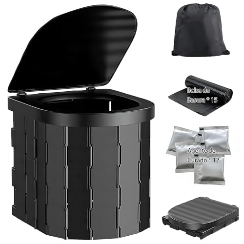 Catálogo para Comprar On-line Inodoros los 10 mejores. 43 Baño Portatil Adultos Camping,Baños Portatiles para Adultos con Tapa,Viaje Plegable Inodoro Portatil,Portatiles Orinal Impermeable con Tapa para...