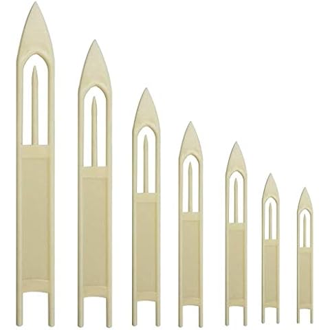 JSHANMEI ® 7 Stücke/Set Angeln Geräte der Linie Reparatur Netz Nadel Shuttles Weiß Kunststoff Angeln accessory-size Cover