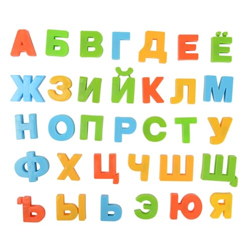 BOHS Russian Magnetic Alphabet Letters - Play on Fridge Magnets, White Board,Table - Educational Learning Toy for Kids,33 Letters