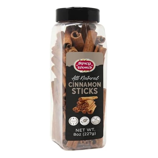 Spicy World Cinnamon Sticks 8 Oz Jar ~ 50 Sticks - Strong Aroma, Perfect for Baking, Cooking & Beverages - 3 Inches Length - Cassia Saigon Cinnamon from Vietnam
