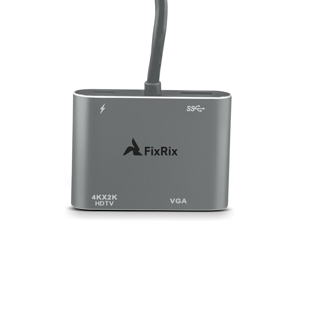 Stacja dokująca USB-C 4 w 1 z HDMI 4K - VGA 1080p, USB 3.0 (5 Gbps) i USB-C PD 100 W, kompaktowy koncentrator z aluminiową obudową, kompatybilna z MacBook, Dell XPS, HP Spectre i iPad Pro