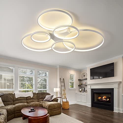 Plafonnier LED moderne pour salon et salle à manger design noir