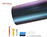 🚗【Einfache Installation】Chamäleon Carbon folie Vinyl einfach zu kleben und vor Gebrauch mit einem Fön zu erhitzen, erleichtern das Aufkleben des Autofilms auf die Oberfläche Ihres Autos oder auf andere Gegenstände, die dekoriert werden müssen, ohne Blasen oder Falten zu hinterlassen