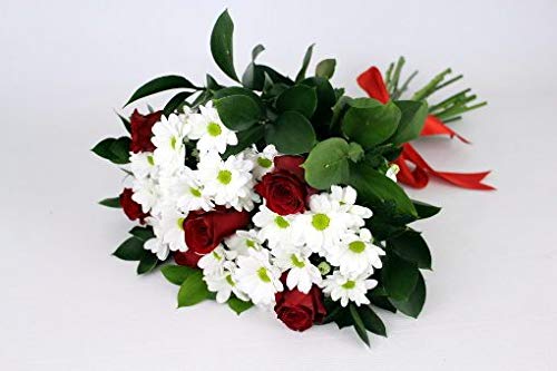 OFERTA: RAMO MIXTO DE ROSAS, CLAVELES Y CRISANTEMOS NATURALES FRESCOS+ TARJETA CON NOTA PERSONALIZADA GRATIS!