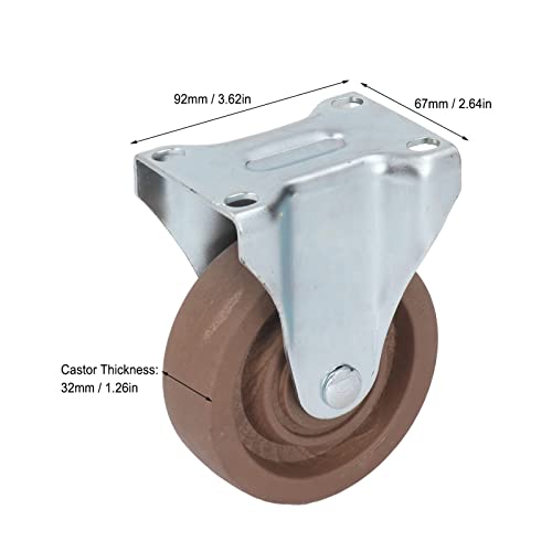 Roulette en nylon 4 pouces plaque fixe robuste pour machine industrielle - 6