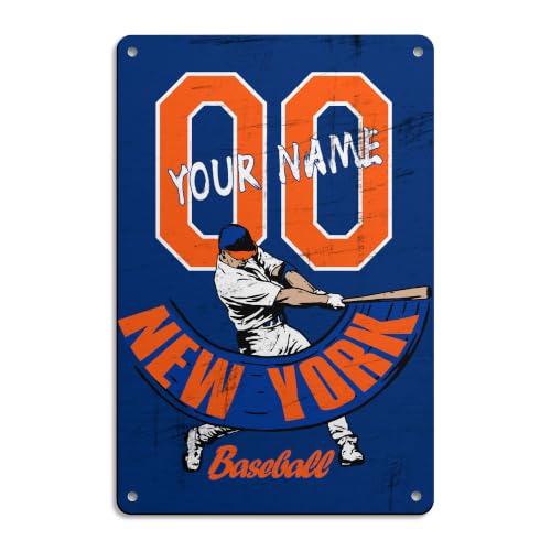 Image of ANTKING New York M Metal Sign Custom Sign Decor for Men Youth Boy Gifts