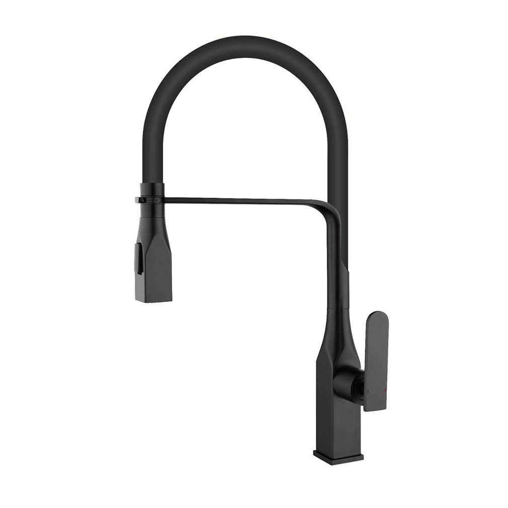 Buy HAOXIN Black Kitchen Taps with Pull Out Spray Single Lever Pull