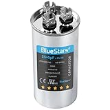 [2025 Updated] BlueStars 25/5 uF 25+5 MFD 370-440VAC Volts ±5% Dual Run Start Round Air Conditioner Capacitor CBB65 50/60 Hz for AC Unit Fan Motor Start or Heat Pump or Condenser Straight Cool