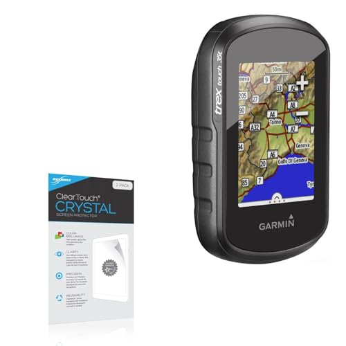 BoxWave Screen Protector Compatible with Garmin eTrex Touch 35t - ClearTouch Crystal (2-Pack), HD Film Skin - Shields from Scratches