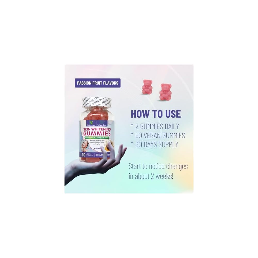 Skin Whitening Gummies, with I-Glutathione, Collagen Jamaica | Ubuy
