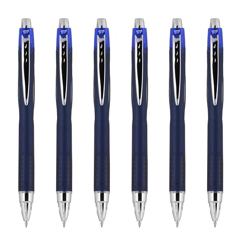 Image of Uni-Ball Jetstream RT Ballpoint Pen, Fine Point (0.7mm), Blue Ink, 6 Pens