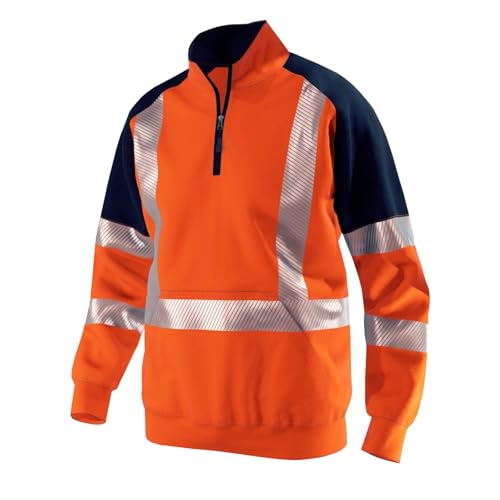 Veste de sécurité réfléchissante homme avec quart de zip thermique