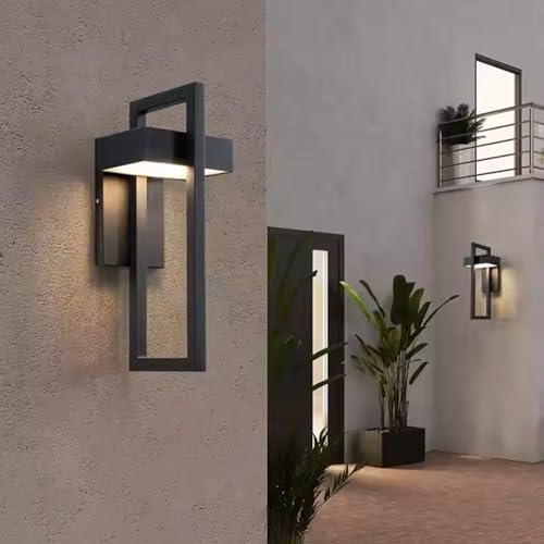 Lámpara de pared moderna LED con marco geométrico para exterior e interior 7