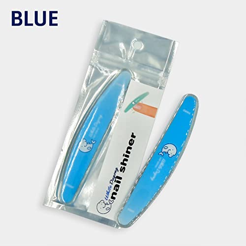 White Dugong Nail File Buffer Shiner – 100% Nano Glass Crystal Shine Polisher Remove Cuticles Professional Care Manicure Tool Hard Soft Function Natural Nails Clear #TOP5
