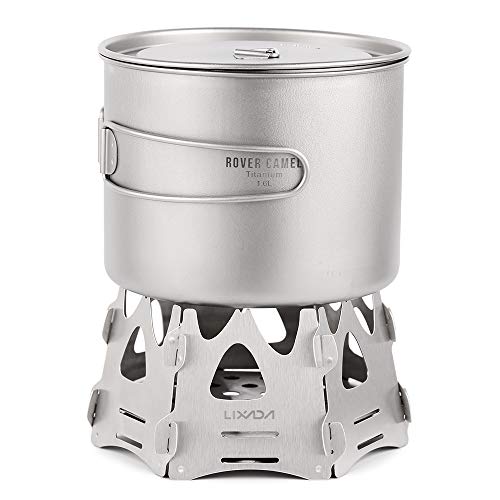 Fogão Externo, Romacci Fogão a lenha de acampamento ao ar livre hexagonal portátil dobrável leve moc