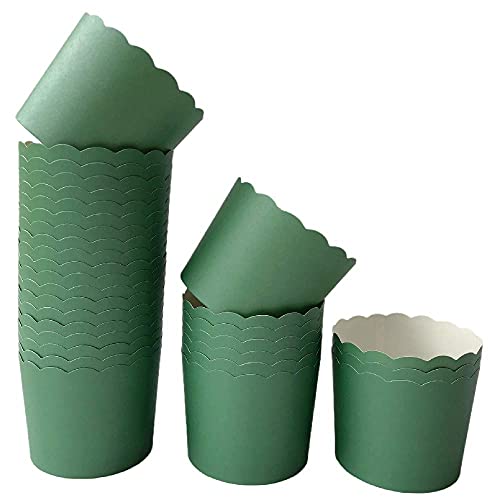 Nb Paper Baking Cups 90-Pack 6 Oz Greaseproof Baking Cups Cupcake Muffin Cases Disposable Cupcake Wrappers For Birthday Baby Shower Wedding And Party, Pure Blue Pink And Green Color #TOP5