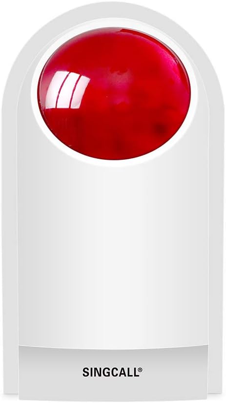 Strobe Siren Panic Alarm Siren Waterproof Outdoor Loud Panic SOS Warning System Wireless Strobe Siren Alarm System for Home Caring Loud Outdoor SOS Alert Siren (Can't Be Used Alone)