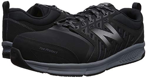 New Balance Men's 412 V1 Alloy Toe Industrial Shoe, Black/Silver, 10 #TOP6
