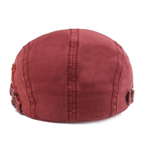 Image of Quanhaigou Unisex Denim Newsboy Hats Flat Ivy Gatsby Cabbie Driving Berets Hat Cotton Dad Cap for Men Women