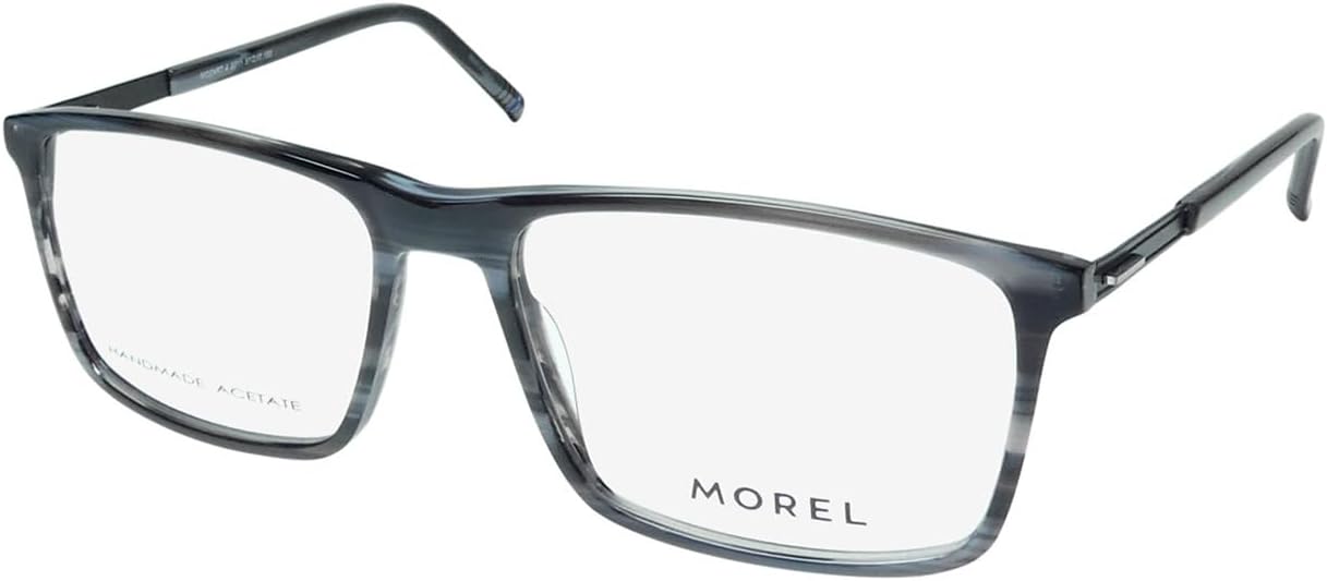 MOREL Mozart 4 Eyeglass Frame/Eyewear Imported From France Handmade Rectangular Shape Acetate Luxury Glasses