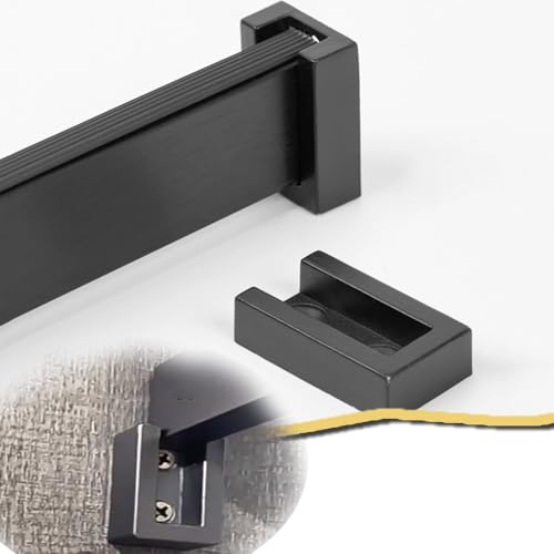 Asta in metallo resistente per armadio, 40,6-152,4 cm, regolabile, antiscivolo, per armadio, camera da letto, bagno, tubo nero personalizzabile (90 cm)