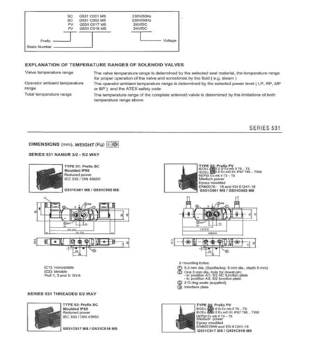Électrovanne SCG531C002MS 220VAC pour commande pneumatique industrielle - 4