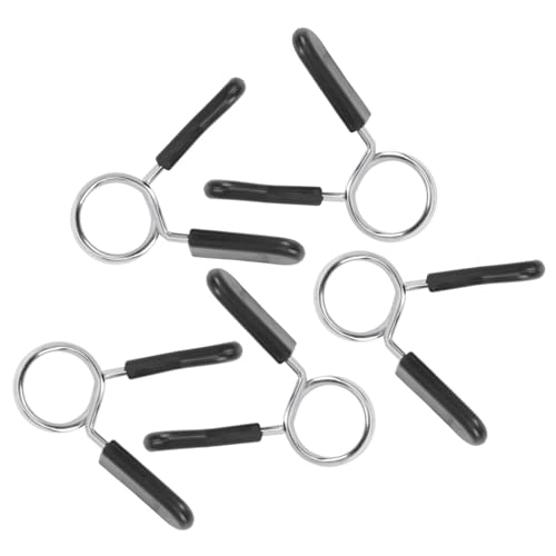 FUNOMOCYA 5pcs Locking Spring Clip Collars for Barbell Dumbbell Secure Weight Bar Clips for Fitness Easy to Use Compact Design for Gym