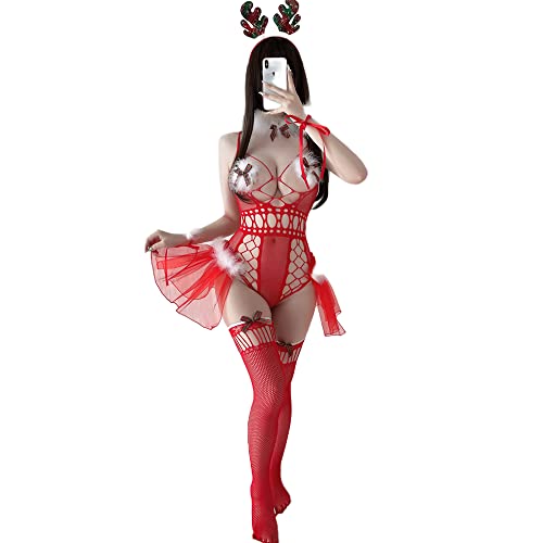 Temptshow Frauen Sexy Weihnachtsmann Damen Dessous Cosplay Anime Naughty...