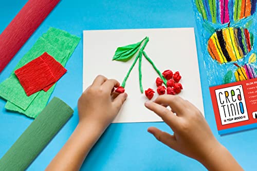 Krepppapier 50x200 cm Crepepapier für Handwerke, Kräuselpapier zur Dekoration, Schulpapier, Rollenpapier Elastizität, nicht abfärbende Farben, Pastellfarbenmix 10er Pack