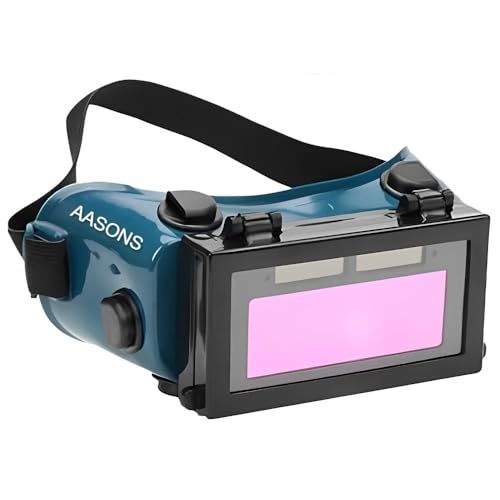Image of AASONS Auto Darkening Welding Goggle Automatic Solar Cell Powered Safety Eye Protect Lens Welder Mask Industrial Purpose For ARC MMA MIG TIG Welding | UV Protection | Variable Light Protective Glasses
