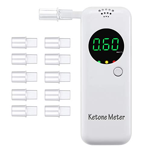 Anntoo Ketone Meter, Ketone Breath Analyzer, Ketone Testing Kit with 10Pcs Replaceable Mouthpieces