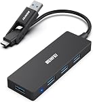 BENFEI USB 3.0 Hub, USB C Hub, 4-Port USB 3.0, Compatible for MacBook, Mac Pro, Mac mini, iMac, Surface Pro, XPS, PC, Flash Drive, Mobile Hard Drive