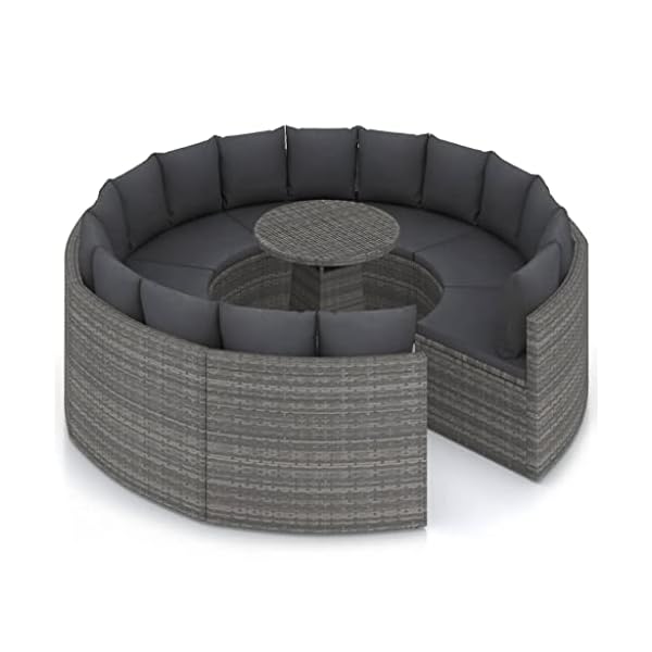 Patioco Poly Rattan Lounge Set 9-teilig Grau