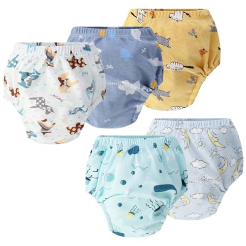 ACMEDE Lot of 5 Culotte Apprentissage Propreté Bébé 1-2-3-4 Ans Pantalons d'entraînement pour bébé, Couches-Culottes Anti-Fuite bébé Fille Culotte d'apprentissage Enfant