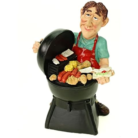 Kremers Schatzkiste Manny the Grillmeister Money Box 16 cm Poly Colourful Piggy Bank BBQ Chef Cover