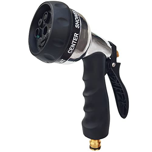 LAFILLETTE Garden Hose Nozzle, Hand Sprayer, Superior Metal Water Spray 7 Adjustable Watering Patterns Best for Lawns,Plants & Shrubs, Cleaning, and Watering Plants And Car Washing Sprinkler Water Gun LAFILLETTE Garden Hose Nozzle, Hand Sprayer, Superior Metal Water Spray 7 Adjustable Watering Patterns Best for Lawns,Plants & Shrubs, Cleaning, and Watering Plants And Car Washing Sprinkler Water Gun