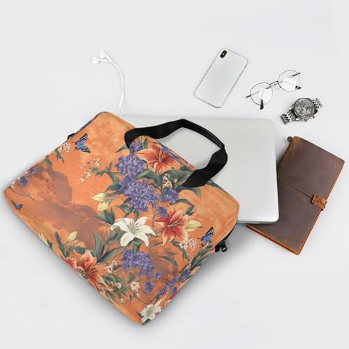 Maletín portátil para laptop 15.6" con diseño flores miniatura 7