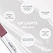 MCoBeauty - Lip Lights Shine Gloss - Clear Lip Gloss - High Shine Glass-Like Finish with Built-In LED Light & Mirror - Moisturising Lightweight - Face Makeup